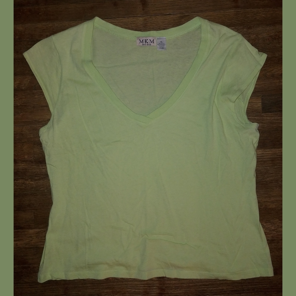Vintage retro MKM Design light green tee shirt